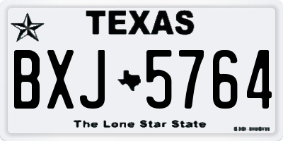 TX license plate BXJ5764