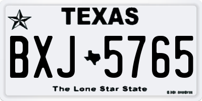 TX license plate BXJ5765