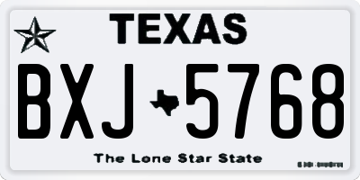 TX license plate BXJ5768