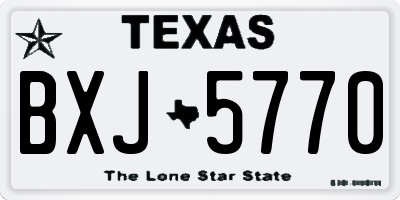 TX license plate BXJ5770
