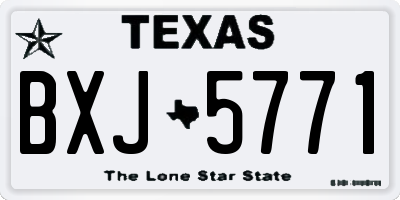 TX license plate BXJ5771