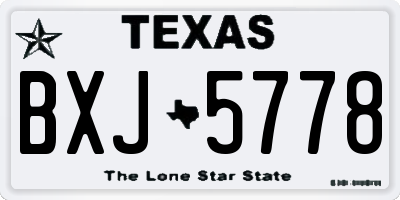 TX license plate BXJ5778