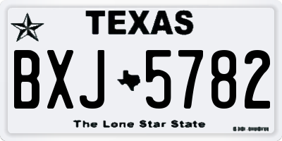 TX license plate BXJ5782
