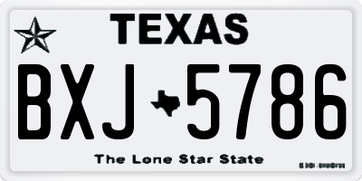 TX license plate BXJ5786