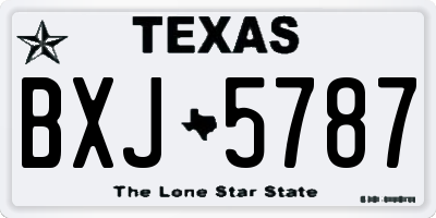TX license plate BXJ5787