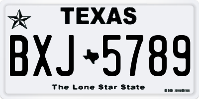 TX license plate BXJ5789