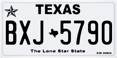 TX license plate BXJ5790