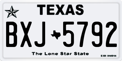 TX license plate BXJ5792