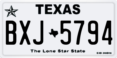TX license plate BXJ5794