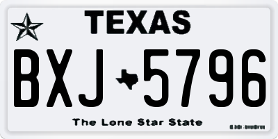 TX license plate BXJ5796