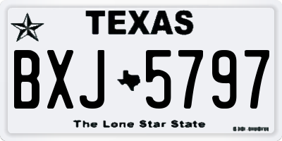TX license plate BXJ5797