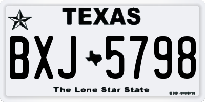 TX license plate BXJ5798