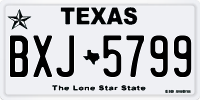 TX license plate BXJ5799