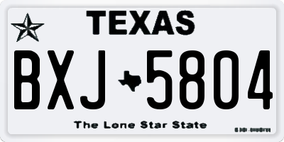 TX license plate BXJ5804