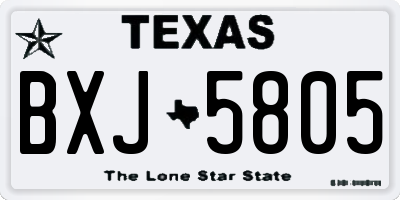 TX license plate BXJ5805