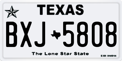 TX license plate BXJ5808