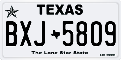 TX license plate BXJ5809