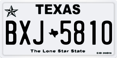 TX license plate BXJ5810