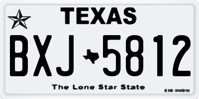 TX license plate BXJ5812