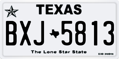 TX license plate BXJ5813
