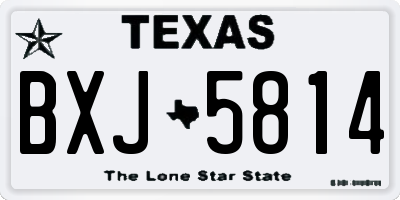 TX license plate BXJ5814