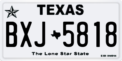 TX license plate BXJ5818