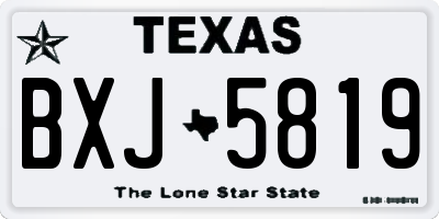 TX license plate BXJ5819