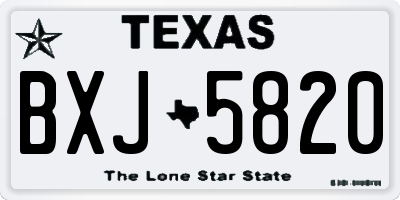 TX license plate BXJ5820
