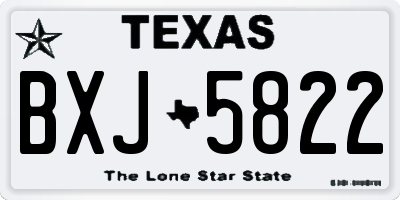 TX license plate BXJ5822
