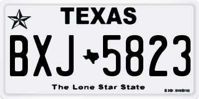 TX license plate BXJ5823