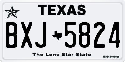 TX license plate BXJ5824
