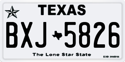 TX license plate BXJ5826