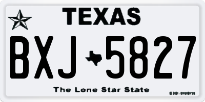 TX license plate BXJ5827