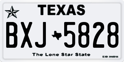 TX license plate BXJ5828