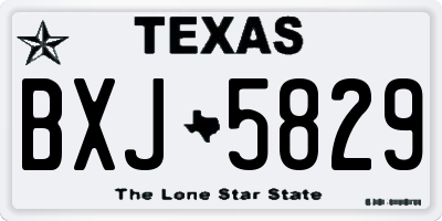 TX license plate BXJ5829