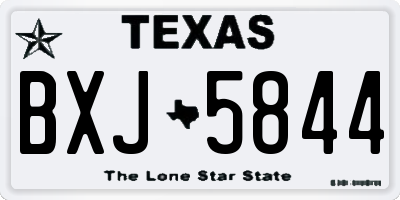 TX license plate BXJ5844