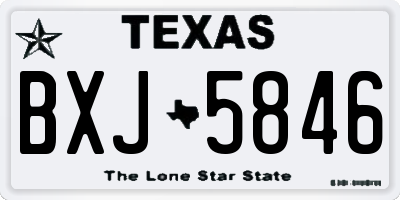 TX license plate BXJ5846