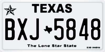 TX license plate BXJ5848