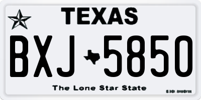 TX license plate BXJ5850
