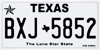 TX license plate BXJ5852