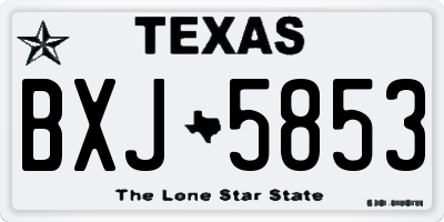 TX license plate BXJ5853