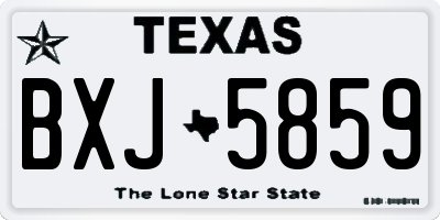 TX license plate BXJ5859