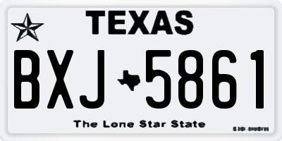 TX license plate BXJ5861