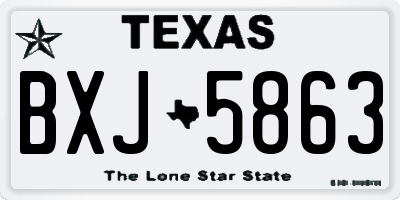 TX license plate BXJ5863