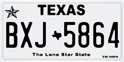 TX license plate BXJ5864