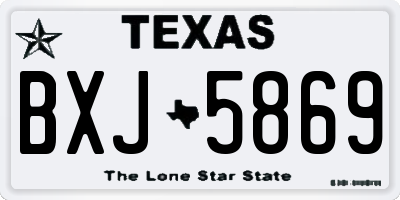 TX license plate BXJ5869