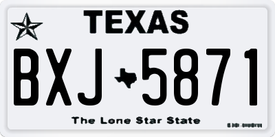 TX license plate BXJ5871