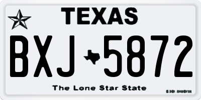 TX license plate BXJ5872