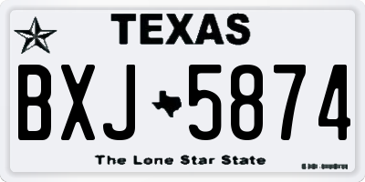 TX license plate BXJ5874