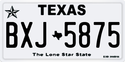 TX license plate BXJ5875